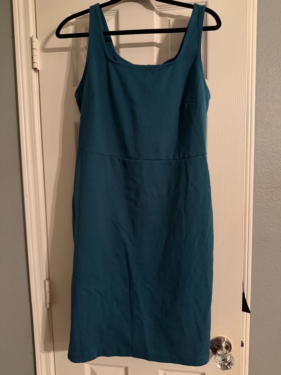 Old Navy Teal Sleeveless Midi Sheath Dress - Picture 2 of 6